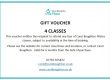 Gift voucher for 4 pilates classes